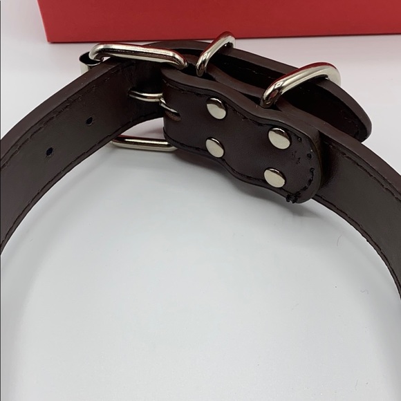 Brown decorative studded collar for DOG PET - Picture 6 of 16